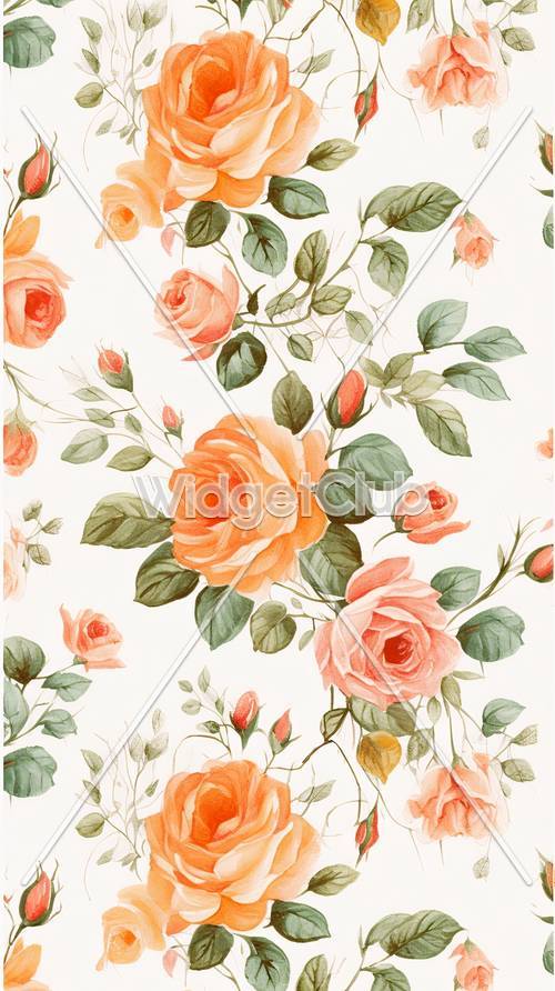 Beautiful Roses in Bloom Pattern