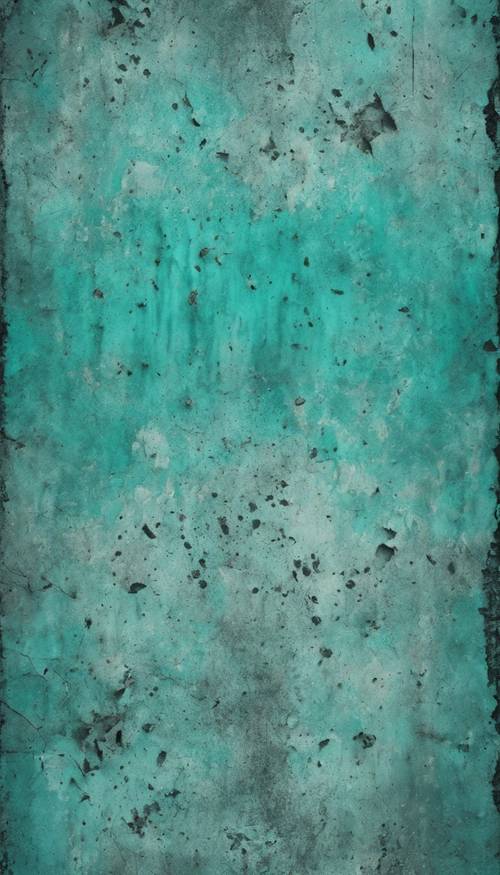 Texture of a grunge concrete wall in a dominant teal colorway seamlessly repeating. Tapet [f3c75c69fc9144b880dc]