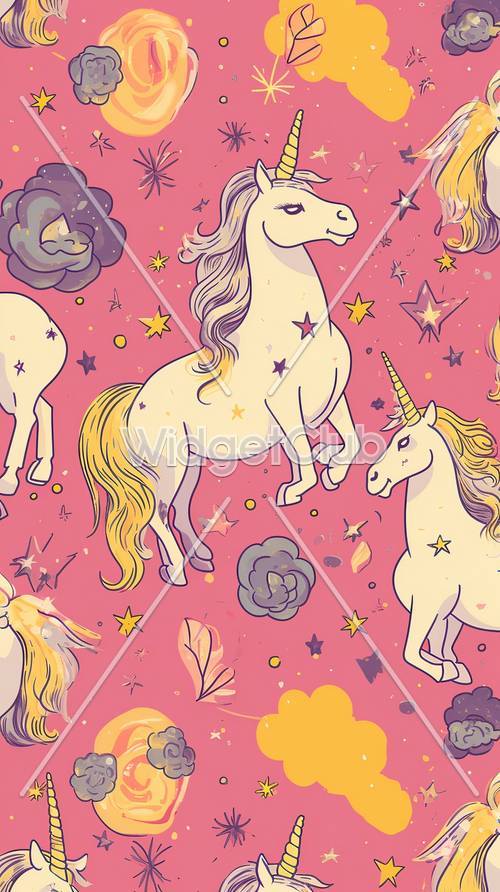 Licornes et chevaux magiques dans l&#39;espace