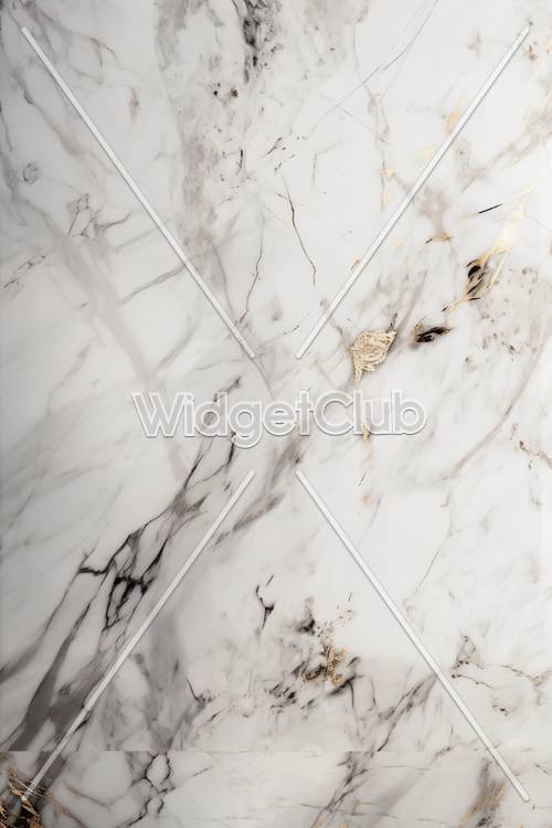 Elegant Golden Veins on White Marble