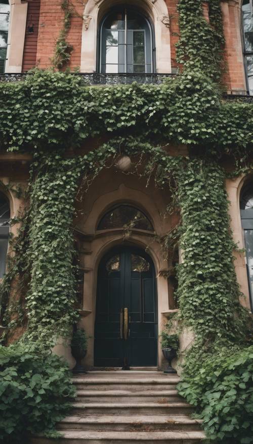 Ivy vines aggressively taking over a beautiful Victorian-era manor. Wallpaper [6fd4f278d14446a6aaf1]
