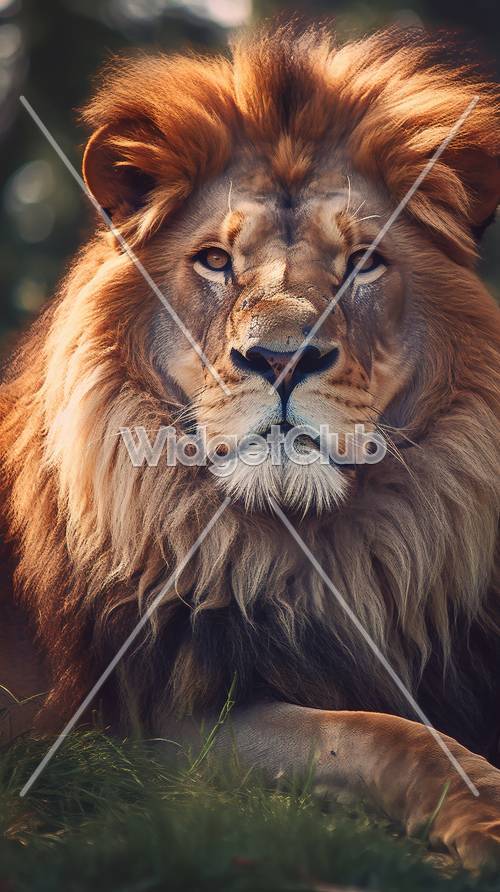 Majestic Lion in the Wild Tapeta [0d58e4fbe73b4f3eaa8c]