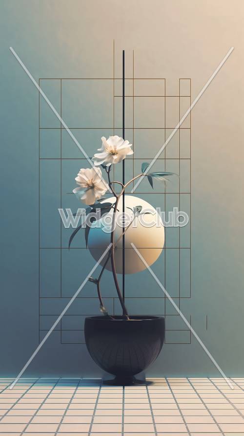 Modern Floral Wallpaper [6399e777c633497ba738]