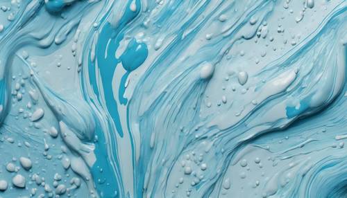 بقع عشوائية من الطلاء الأزرق الفاتح تخلق نمطًا تجريديًا وحيويًا وسلسًا. ورق الجدران [3fbd93cf93db4c5493f3]