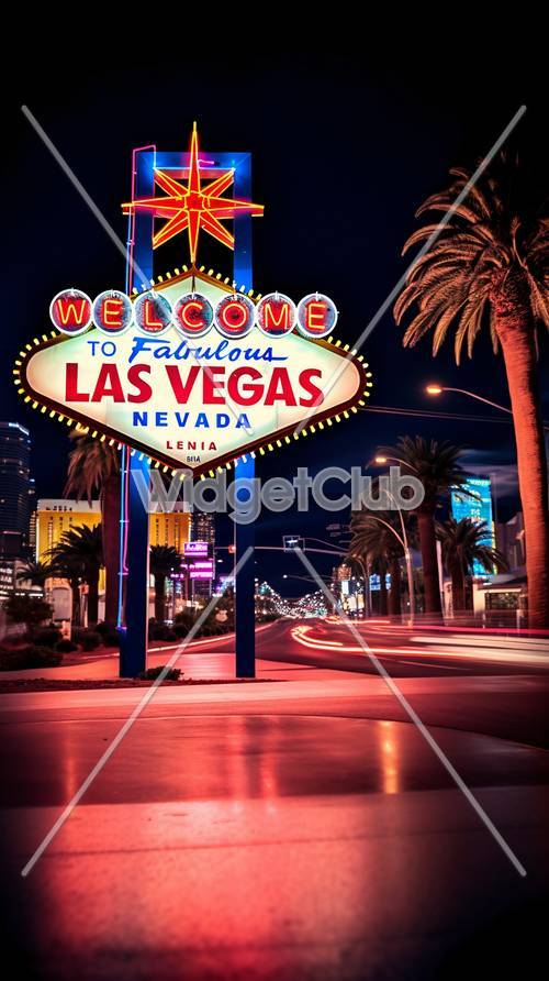 Luces brillantes de Las Vegas por la noche