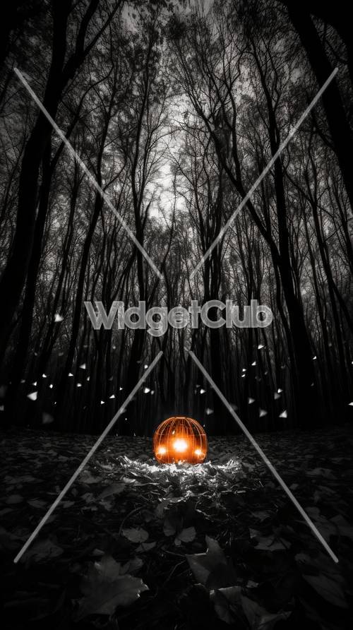 魔法森林与发光球体