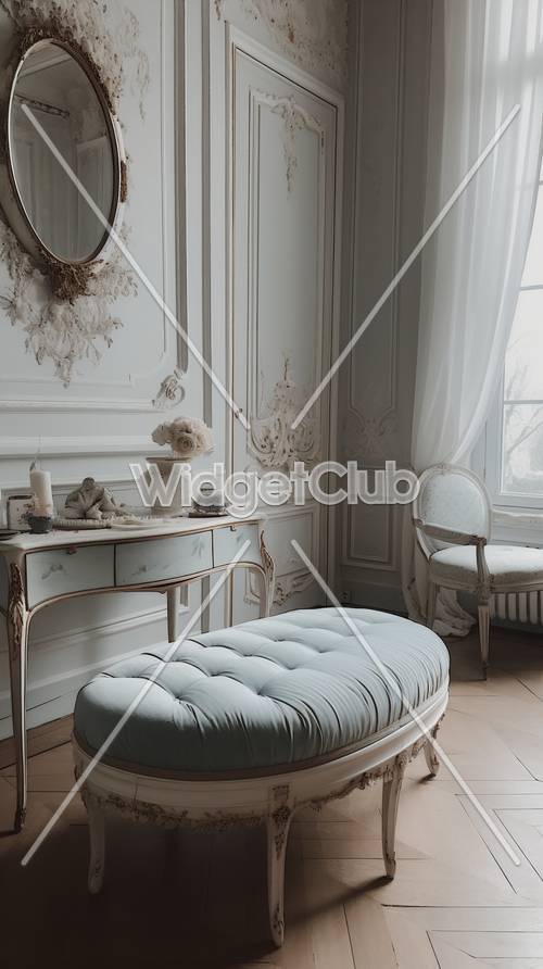 Kamar Vintage yang Elegan dengan Perabotan Klasik