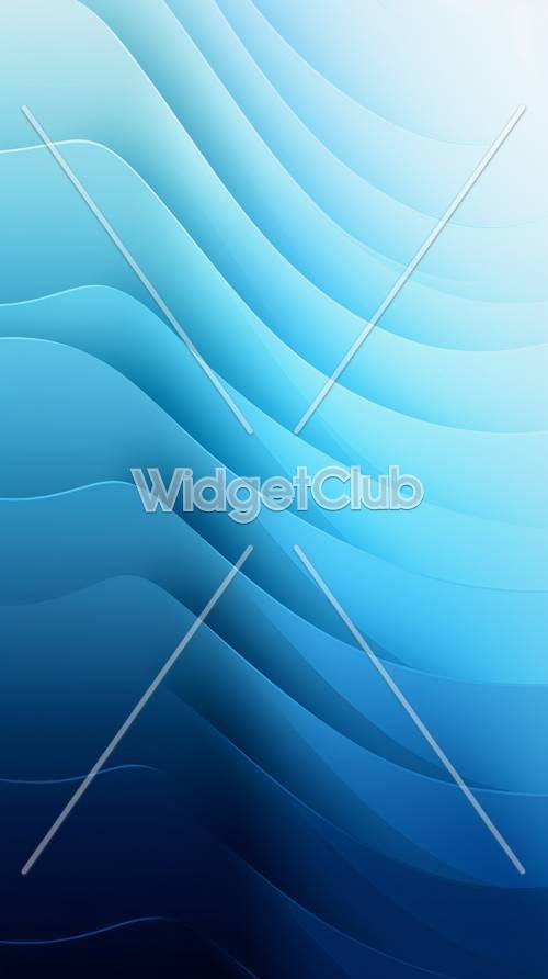 Blue Waves Abstract Design