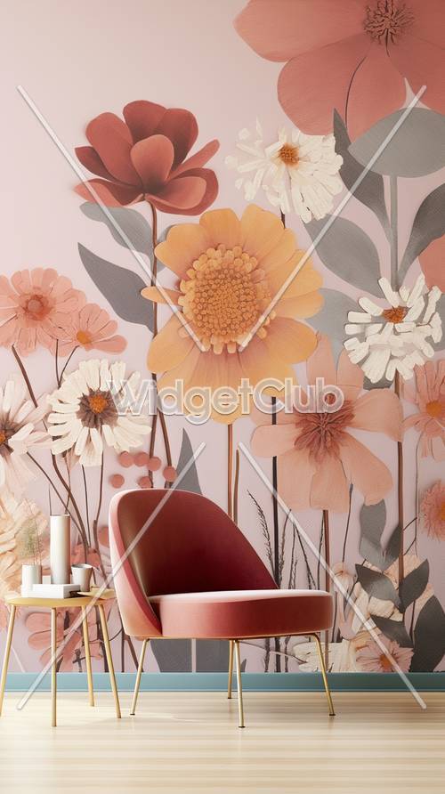 Modern Floral Wallpaper [3e3668171cb04eb9ada0]