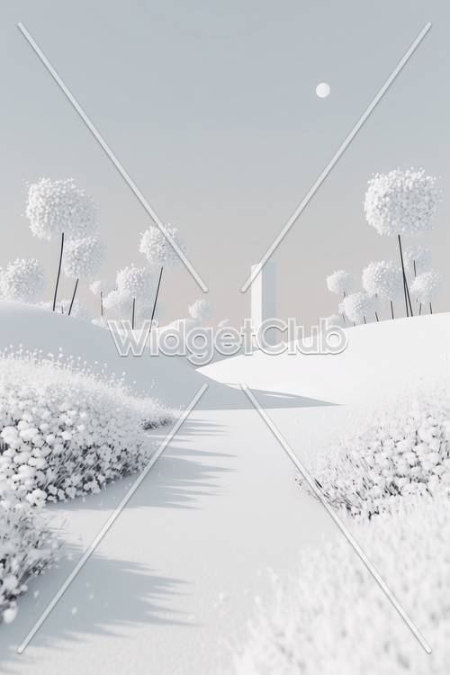 Zimowa kraina czarów w minimalistycznym stylu