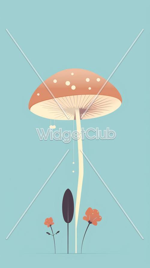 Blue Mushroom Wallpaper [fbf4f315e609456db268]