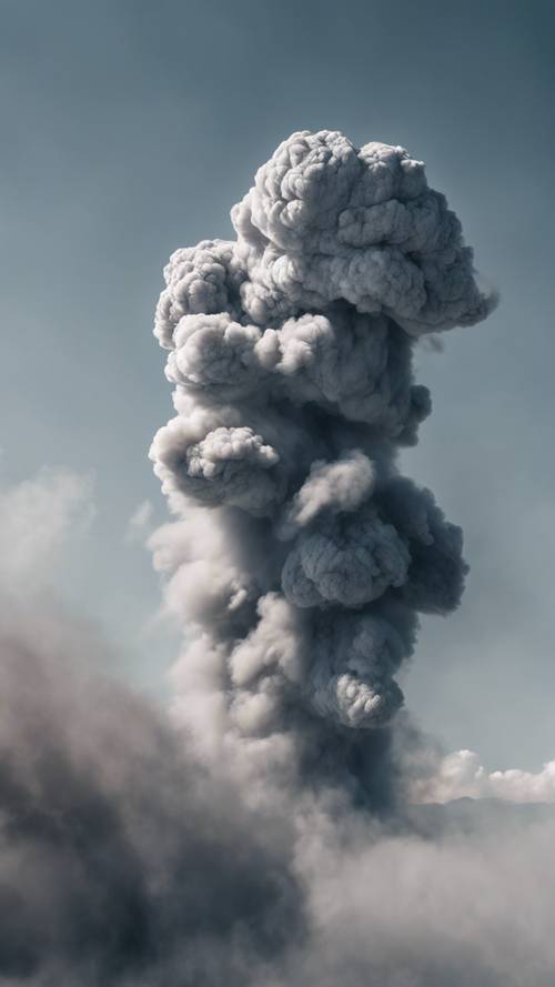 Màn khói xám hùng vĩ do sao chổi bay qua bầu khí quyển gây ra.