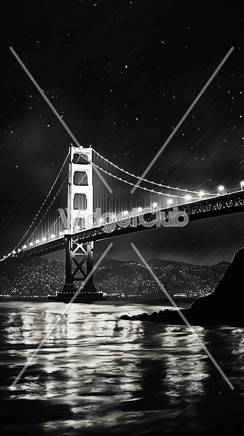 Noche estrellada sobre el puente Golden Gate
