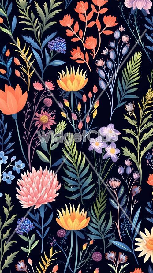 Modern Floral Wallpaper [139b6335d000458a80df]