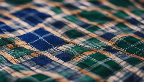 Inspiring plaid pattern featuring the rich duo of cobalt blue and hunter green.