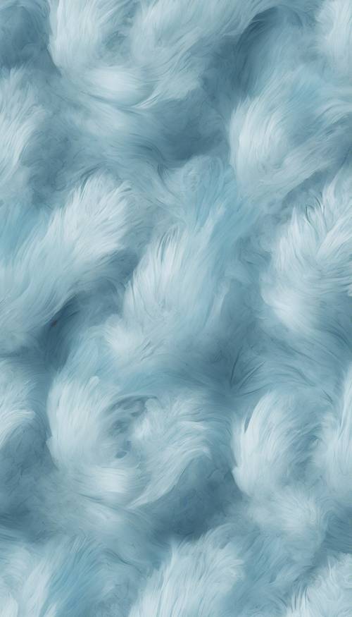 淡蓝色的笔触创造出类似柔软棉花的和谐、无缝的图案。