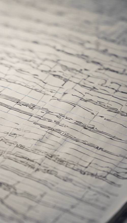 A close-up of a piece of notebook paper showing the texture of the paper and its perfeorated edge.