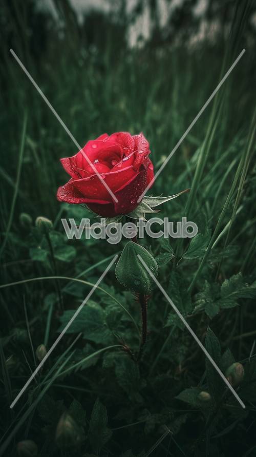 Red Floral Wallpaper [ee2a85b26a524e4c8cb4]