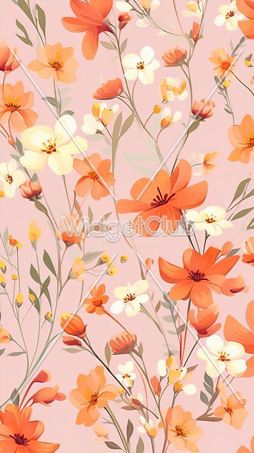 Orange Flower Wallpaper [5d069dadb44044e1af7f]