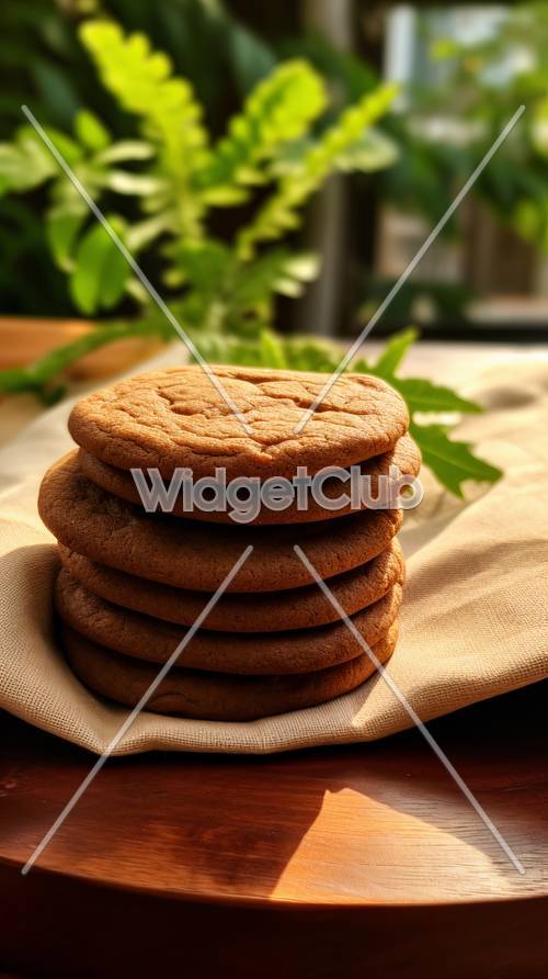 Stack of Yummy Cookies in the Sunlight