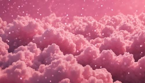 Create a seamless pattern of floating, glowing pink clouds radiating an aura of tranquillity.