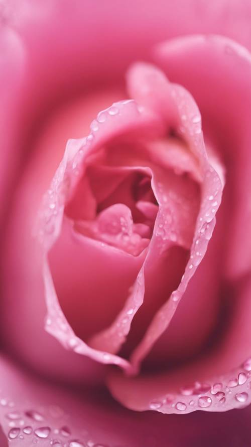 自然の美しいグラデーションを表現したピンクのオンブルローズの花びらのアップショット