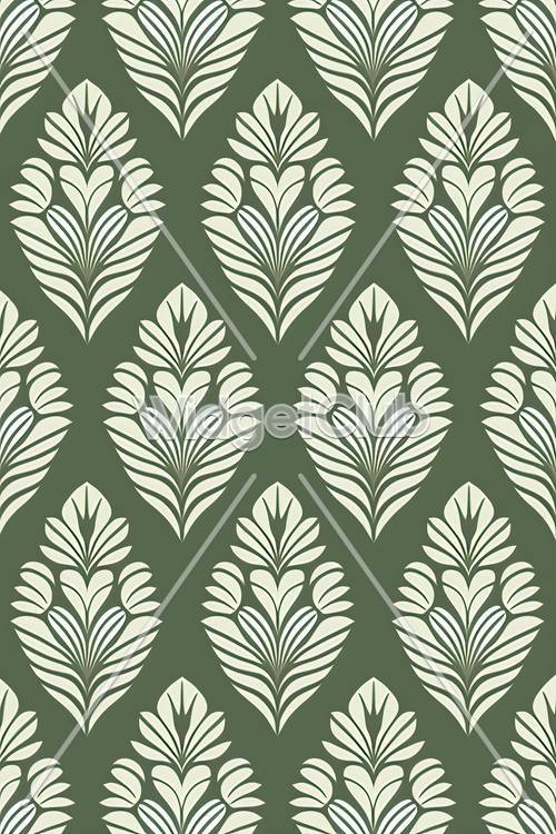 Green Pattern Wallpaper [0e2df4a6535e46f78965]