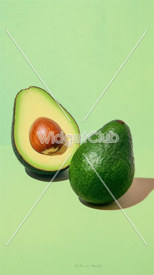 Bright and Fresh Avocado Duo Kertas dinding[2bbfd52d59ff4cc687a3]