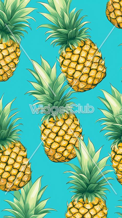 Fond de motif d&#39;ananas tropical