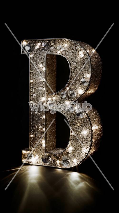 Funkelndes Diamant-Buchstaben-B-Design