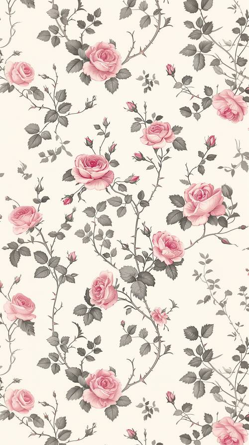 Elegant Pink Roses on a Pale Background
