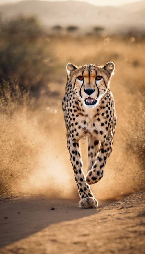 Imagínense un guepardo corriendo bajo el brillante sol africano, con sus manchas negras resaltando sobre su pelaje bronceado: ese es el patrón que quiero.