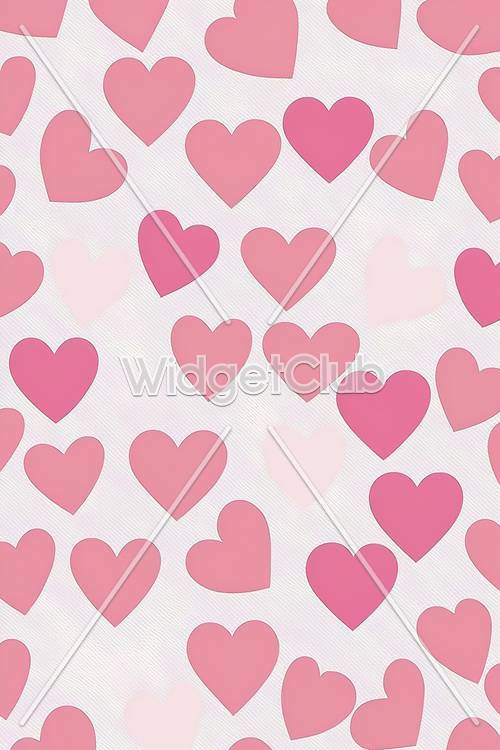 Cute Hearts in Pink Shades