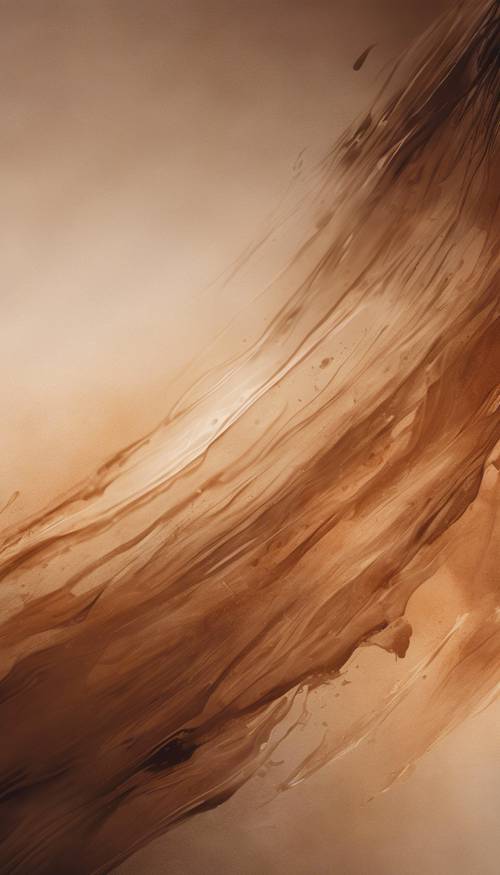 An abstract painting with a gradient of brown tones creating a soothing ombre effect. Tapet [f22fd439278c41dabc8d]