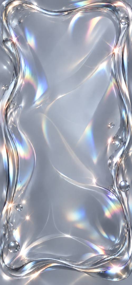 Shiny Silver Surface with Rainbow Sparkles Wallpaper [52c3357f3f8c4a6a97ce]