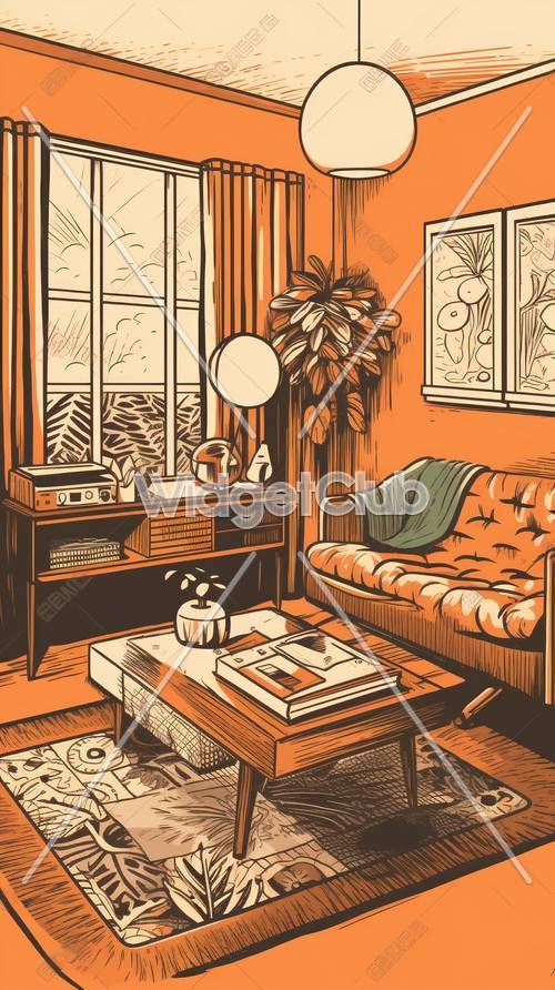 Vintage Orange Wallpaper [f3577b587db7473b8f11]