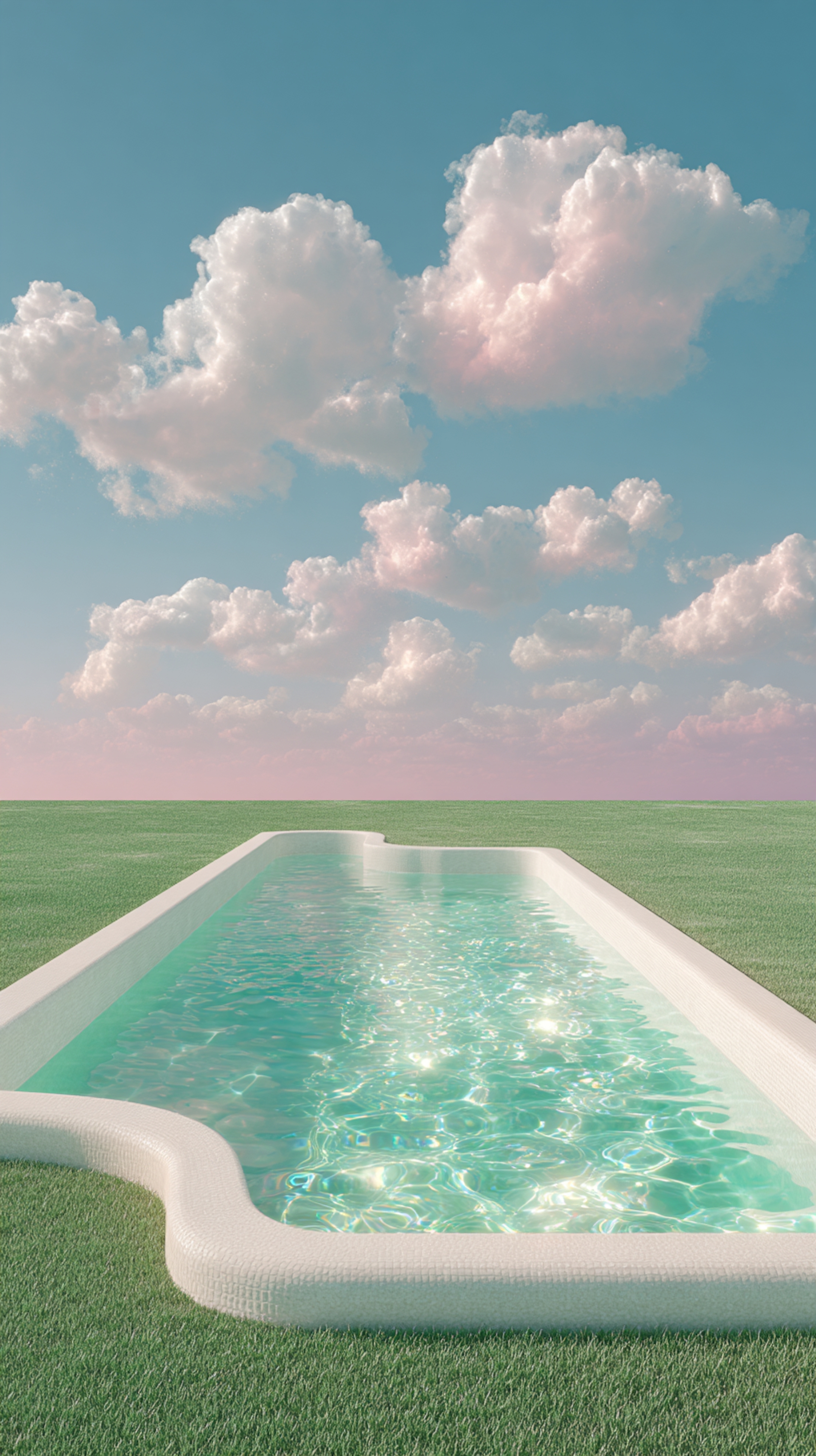 Endless Summer Pool Under Pink Clouds duvar kağıdı[ad71de1e24d84a9d9517]