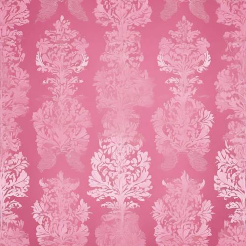 A sophisticated pink damask textured greeting card