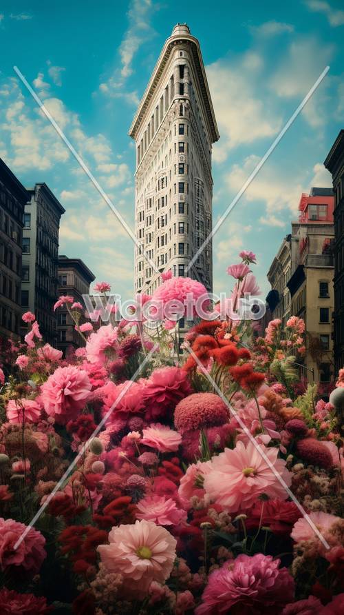 Kwiaty na niebie miasta