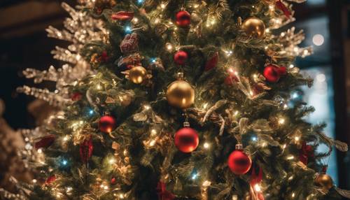 A Christmas tree decorated exclusively with feathers in a wild-themed holiday exhibit. Дэлгэцийн зураг [4058f1c000614c2f8d06]