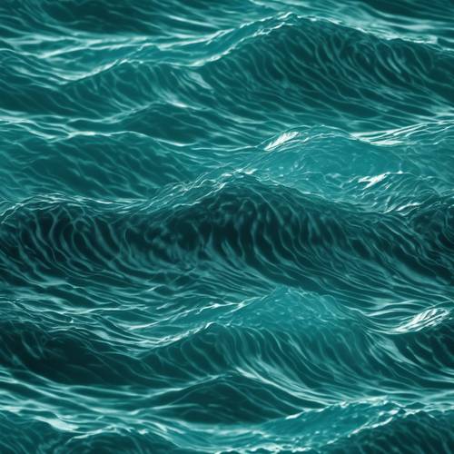 Des vagues ondulantes dans une mer de texture de velours bleu sarcelle profond.