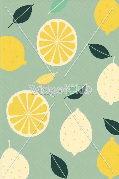 Bright and Fun Citrus Pattern for Kids Tapet[2b57a6f9c0b946d79f2e]