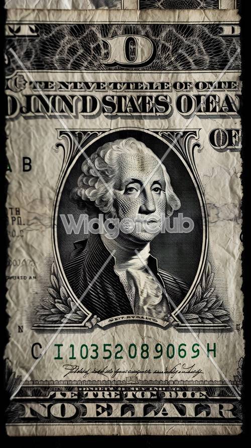 George Washington sur un vieux billet d&#39;un dollar