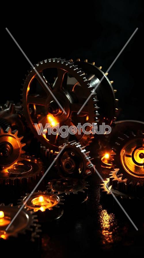 Glowing Gears and Cogs Photo