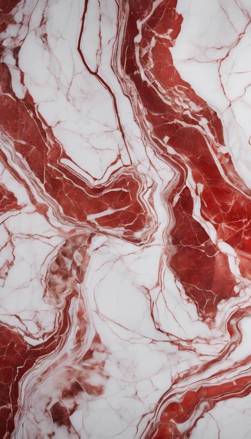 Elegante marmo venato rosso e bianco, lucidato alla perfezione.