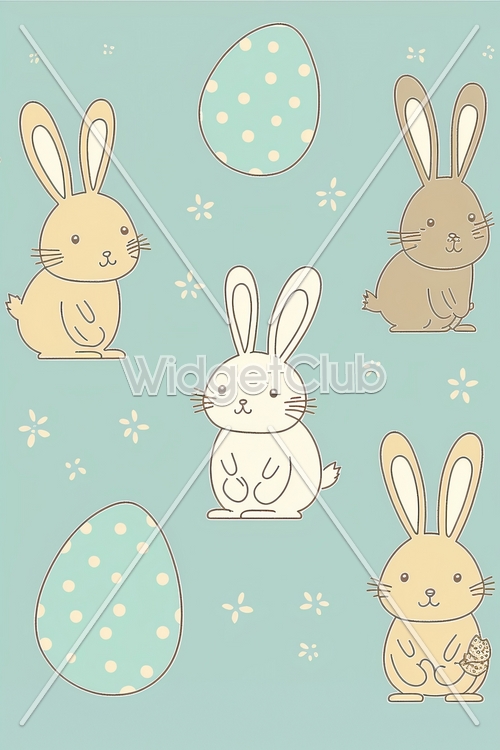 Cute Easter Bunny Pattern for Kids壁紙[8c4f1e4ec9a34623863d]
