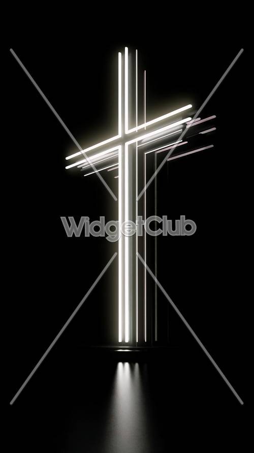 暗闇に輝く十字架デザイン