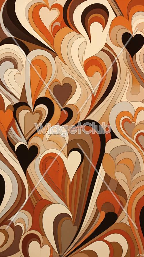 Beige Heart Wallpaper [bedba0130f9a43d7b87c]