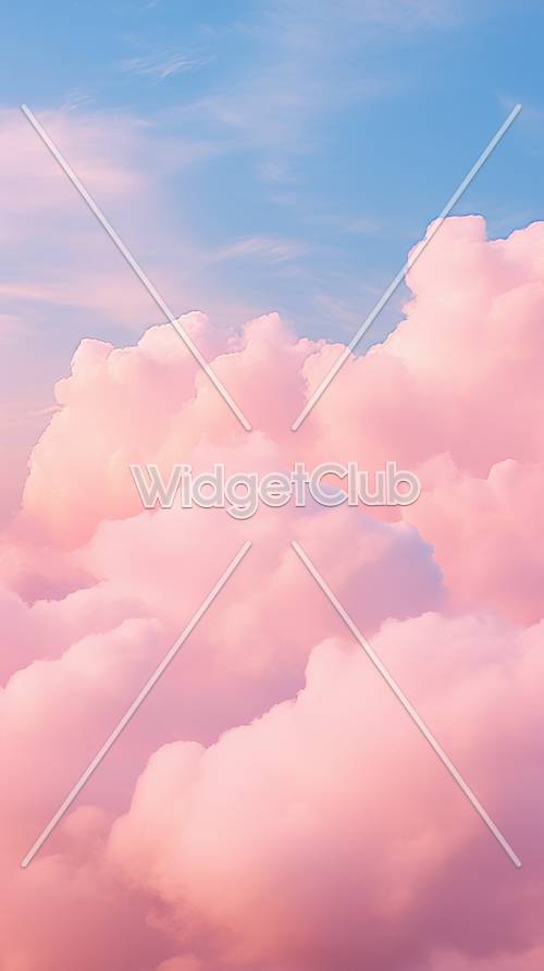 天空中的粉色云彩