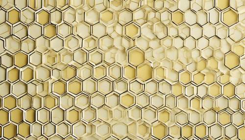 A flat background pattern of pale yellow hexagons against a white grid. Wallpaper [d188d3314aa84a569fba]